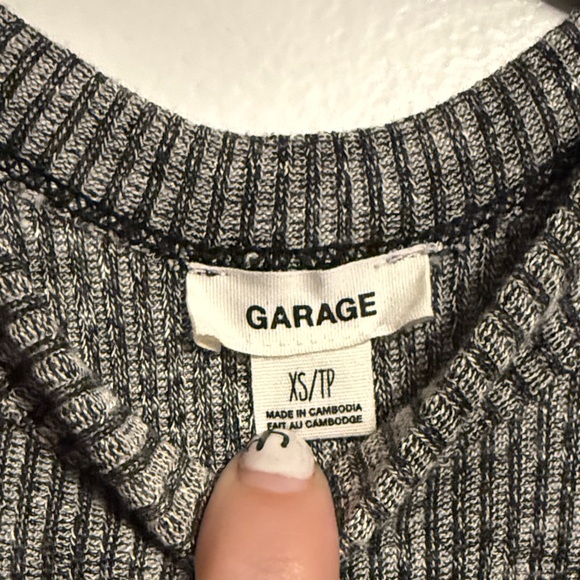 Garage Gray Ribbed Mini Dress - Picture 2 of 3